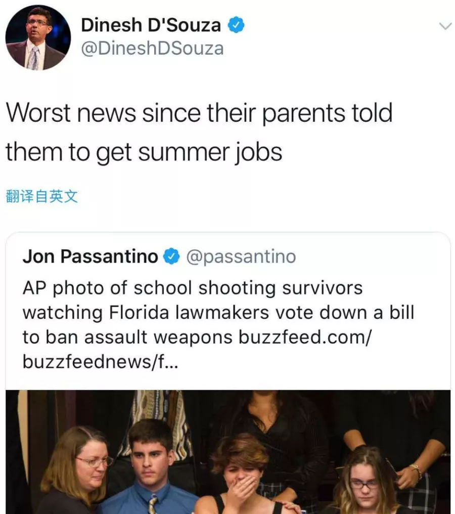 枪击案后,残酷无耻的枪棍政客和有情有义的孩子们