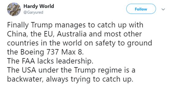 特朗普下令停飞，美国网友又夸中国！