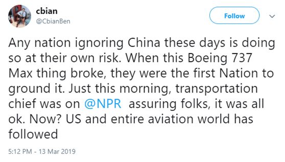 特朗普下令停飞，美国网友又夸中国！
